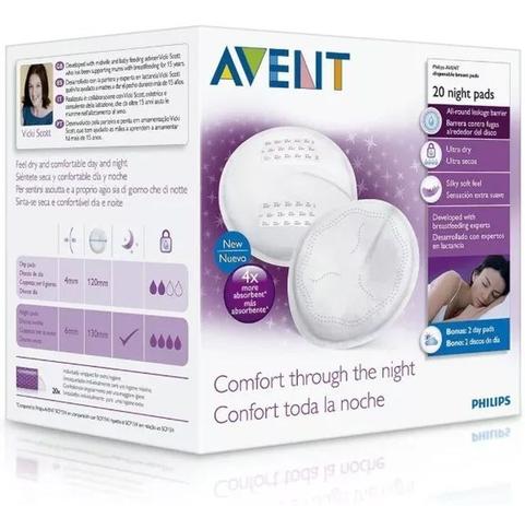 Absorventes Descartáveis Para Seios Noturno 20 Un Avent - Philips avent Menor preço em Absorventes Descartáveis Para Seios Noturno 20 Un Avent - Philips avent