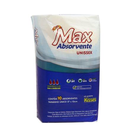 Menor preço em Absorventes Kisses Max Incontinencia Adulto Unissex com 10 Unidades