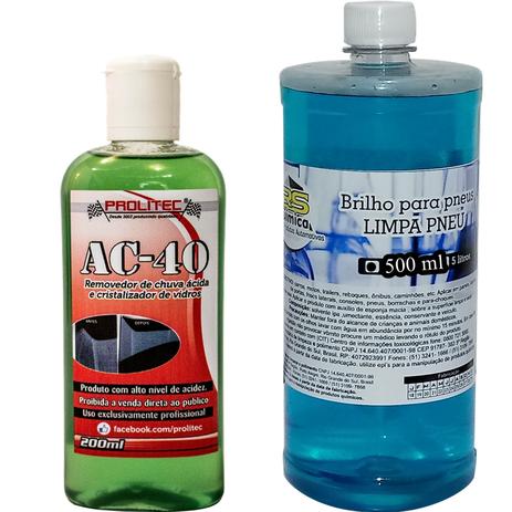 AC-40 200 ML Prolitec + Renovador de Pneus RS Quimica 500 ml Menor preço em AC-40 200 ML Prolitec + Renovador de Pneus RS Quimica 500 ml