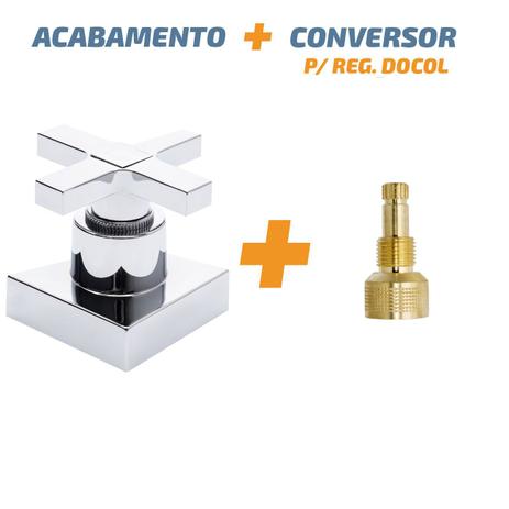 Acabamento De Registro Cruzeta Abs 1/2' Ou 3/4 P/ Reg Docol - Tik de Casa Menor preço em Acabamento De Registro Cruzeta Abs 1/2' Ou 3/4 P/ Reg Docol - Tik de Casa