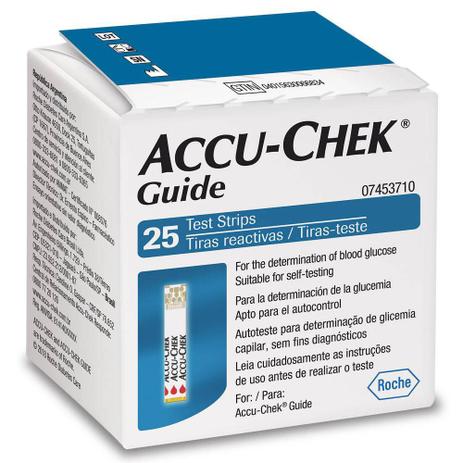 Accu-chek Guide C/ 25 Tiras Reagentes - Accu check Menor preço em Accu-chek Guide C/ 25 Tiras Reagentes - Accu check