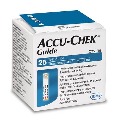 Accu Chek Guide Roche Com 25 Tiras Menor preço em Accu Chek Guide Roche Com 25 Tiras