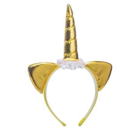 Acessório Adereço Tiara Unicórnio Vinil Dourado Festa - Cromus Menor preço em Acessório Adereço Tiara Unicórnio Vinil Dourado Festa - Cromus
