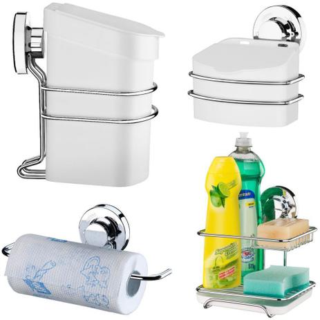 Acessórios P/ Cozinha Suportes Aéreos Conjunto 4 Peças Ventosa - Future Menor preço em Acessórios P/ Cozinha Suportes Aéreos Conjunto 4 Peças Ventosa - Future