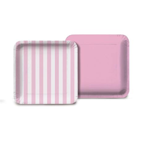 Acessórios para Festa - Prato Descartável Quadrado - Chá Revelação - Rosa - 8 Un - Cromus Menor preço em Acessórios para Festa - Prato Descartável Quadrado - Chá Revelação - Rosa - 8 Un - Cromus