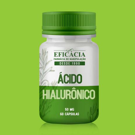 Acido hialurônico 50 mg - 60 cápsulas - Farmácia eficácia Menor preço em Acido hialurônico 50 mg - 60 cápsulas - Farmácia eficácia