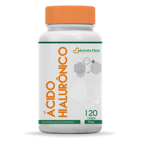 Ácido Hialurônico 50mg 120 Cápsulas - Extrato flora Menor preço em Ácido Hialurônico 50mg 120 Cápsulas - Extrato flora