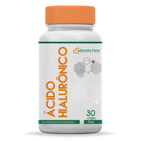 Ácido Hialurônico 50mg 30 Cápsulas - Extrato flora Menor preço em Ácido Hialurônico 50mg 30 Cápsulas - Extrato flora