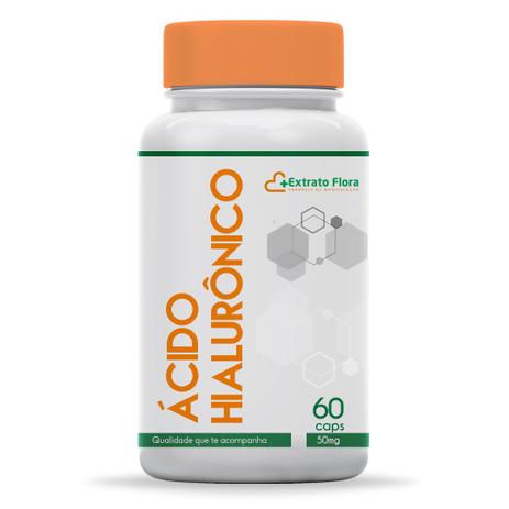 Ácido Hialurônico 50mg 60 Cápsulas - Extrato flora Menor preço em Ácido Hialurônico 50mg 60 Cápsulas - Extrato flora