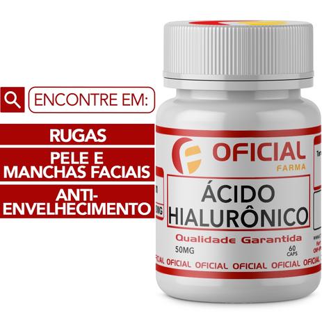 Ácido Hialurônico 50Mg - 60 Cápsulas - Oficialfarma s Menor preço em Ácido Hialurônico 50Mg - 60 Cápsulas - Oficialfarma s