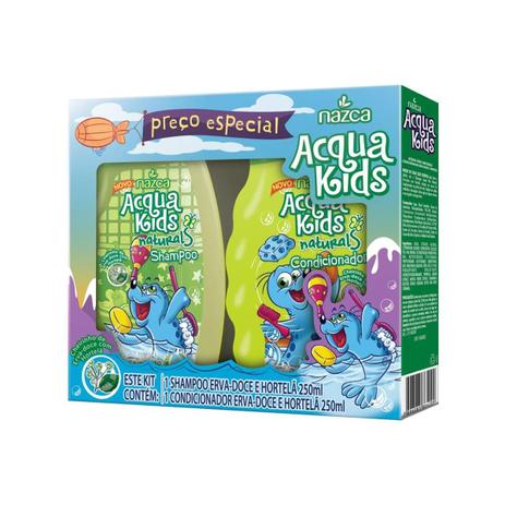 Acqua kids kit shampoo + condicionador 250ml brilho luminoso - Nazca Menor preço em Acqua kids kit shampoo + condicionador 250ml brilho luminoso - Nazca