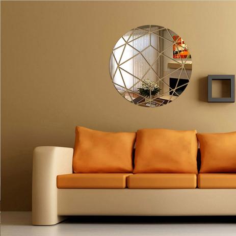 Acrílico Espelho Decorativo Circulo Abstrato - Viniko Menor preço em Acrílico Espelho Decorativo Circulo Abstrato - Viniko