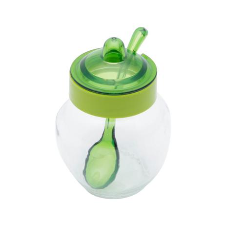 Açucareiro c/ colher verde 370ml - Lyor Menor preço em Açucareiro c/ colher verde 370ml - Lyor