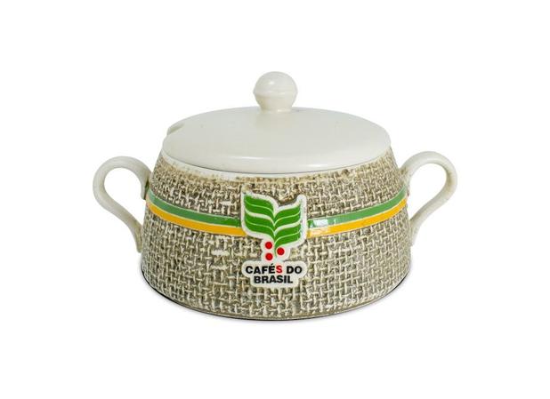 Açucareiro Cerâmico 250 g Cafés do Brasil Mondoceram - CER 224 Menor preço em Açucareiro Cerâmico 250 g Cafés do Brasil Mondoceram - CER 224