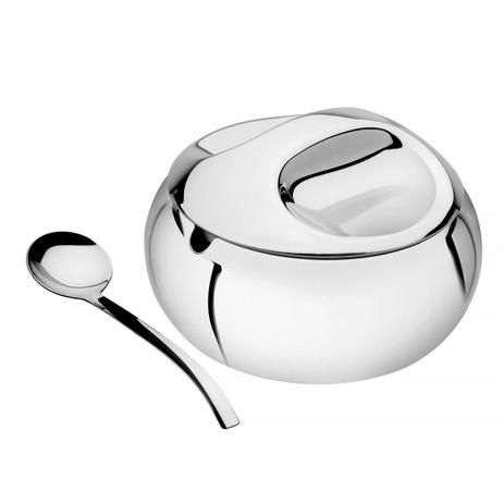 Açucareiro Tramontina Aço Inox com Tampa e Colher 64400/500 Menor preço em Açucareiro Tramontina Aço Inox com Tampa e Colher 64400/500