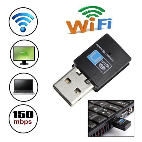 Adaptador 150 mbps wireless-wi-fi 802.11g usb dongle - Dmix Menor preço em Adaptador 150 mbps wireless-wi-fi 802.11g usb dongle - Dmix