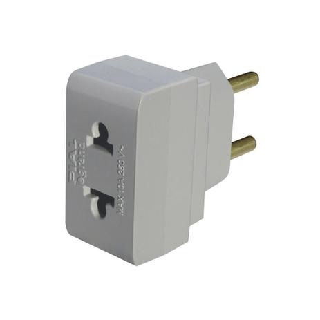 Adaptador 2 Polos Universal para Padrão Brasileiro Cinza - Pial legrand Menor preço em Adaptador 2 Polos Universal para Padrão Brasileiro Cinza - Pial legrand