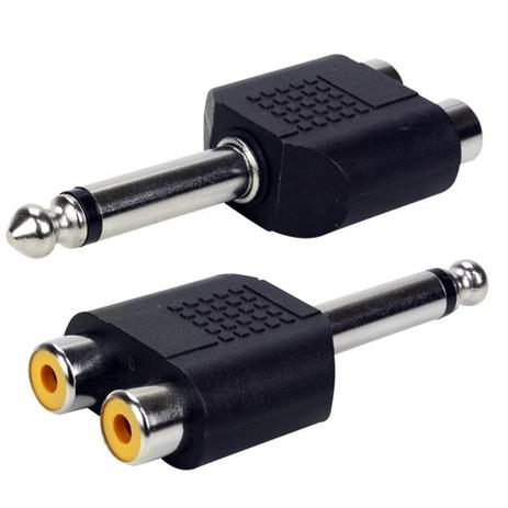 Adaptador 2RCA x P10 Mono (F x M) Kit c/ 2 unidades - Santana ltda Menor preço em Adaptador 2RCA x P10 Mono (F x M) Kit c/ 2 unidades - Santana ltda