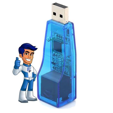 Adaptador Conversor USB x RJ45 ( USB Para Lan ) UL-100 Exbom Menor preço em Adaptador Conversor USB x RJ45 ( USB Para Lan ) UL-100 Exbom