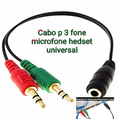 Adaptador de Headset (P3 X P2) P3 Fêmea x P2 Macho Compatibilidade PC  Notebook - Cab - Cabos e Adaptadores - Magazine Luiza