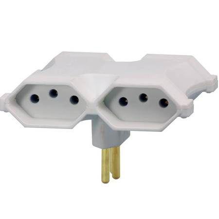 Adaptador de Tomada Plugue T 4 Saídas 2P+T Branco - Mecatool Atelier Menor preço em Adaptador de Tomada Plugue T 4 Saídas 2P+T Branco - Mecatool Atelier