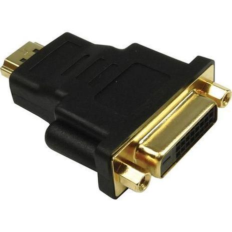 Adaptador DVI Femea X HDMI Macho GOLD ST-HDMI-DMF Generico Menor preço em Adaptador DVI Femea X HDMI Macho GOLD ST-HDMI-DMF Generico