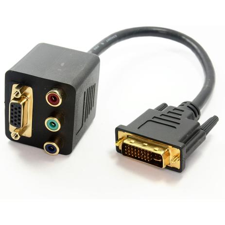 Adaptador DVI x VGA + Componente - Lax variedades eireli me Menor preço em Adaptador DVI x VGA + Componente - Lax variedades eireli me