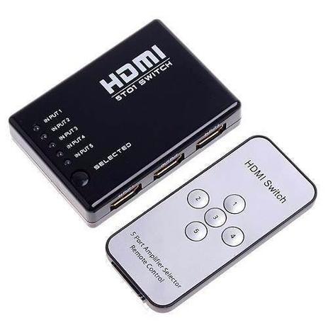 Adaptador Hdmi Hub Switch 5 Entradas 1 Saida Lcd Led Plasma - Sfs Menor preço em Adaptador Hdmi Hub Switch 5 Entradas 1 Saida Lcd Led Plasma - Sfs