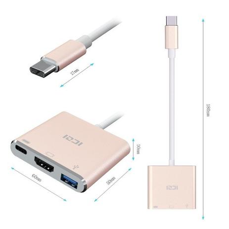 Adaptador Hub Usb Tipo C Thunderbolt 3 X Usb 3 Hdmi 4k Usb C - Ugreen Menor preço em Adaptador Hub Usb Tipo C Thunderbolt 3 X Usb 3 Hdmi 4k Usb C - Ugreen