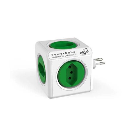 Adaptador múltiplo original 5 tomadas bivolt verde ELG Menor preço em Adaptador múltiplo original 5 tomadas bivolt verde ELG