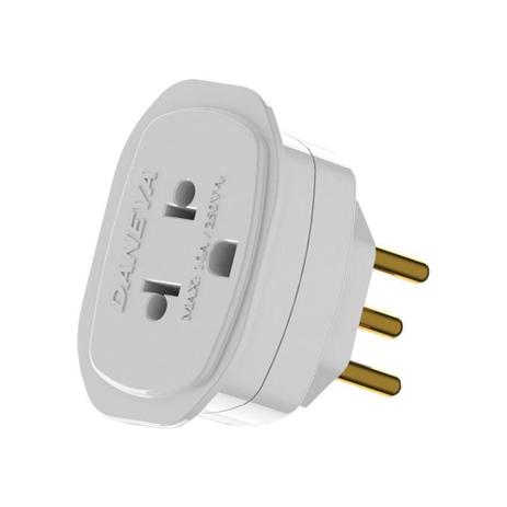 Adaptador para tomada 2 pinos - Daneva Menor preço em Adaptador para tomada 2 pinos - Daneva
