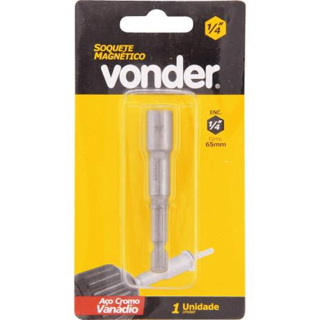 Adaptador soquete magnético 3/8x65mm encaixe 1/4” sextavado - Vonder Menor preço em Adaptador soquete magnético 3/8x65mm encaixe 1/4” sextavado - Vonder