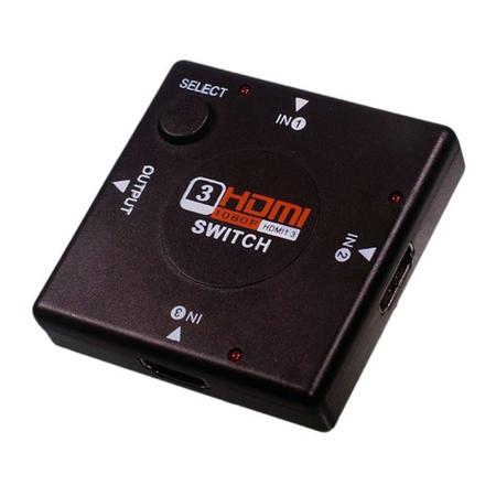 Adaptador Switch HDMI 1x3 Divisor 3 portas Hub para PS4 PS3 XBOX 360 TV Knup KP-3456 - Importado Menor preço em Adaptador Switch HDMI 1x3 Divisor 3 portas Hub para PS4 PS3 XBOX 360 TV Knup KP-3456 - Importado