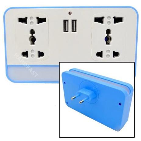 Adaptador Tomada Dupla Benjamin Universal Com Led Noturno Cabo Usb Cores Variadas - Wei tus Menor preço em Adaptador Tomada Dupla Benjamin Universal Com Led Noturno Cabo Usb Cores Variadas - Wei tus
