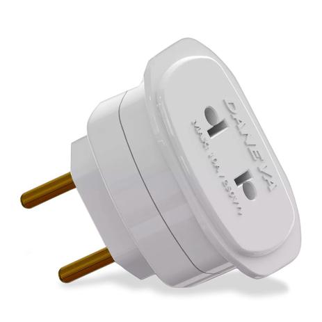 Adaptador Universal 2P 10A/250V 1658 - Daneva Menor preço em Adaptador Universal 2P 10A/250V 1658 - Daneva