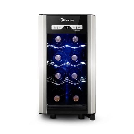 Adega Climatizada Midea Liva 8 garrafas WBB081 110v Menor preço em Adega Climatizada Midea Liva 8 garrafas WBB081 110v