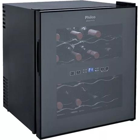 Adega Climatizada Philco 16 Garrafas PH16E Painel Touch Controle Digital da Temperatura - 110V Menor preço em Adega Climatizada Philco 16 Garrafas PH16E Painel Touch Controle Digital da Temperatura - 110V