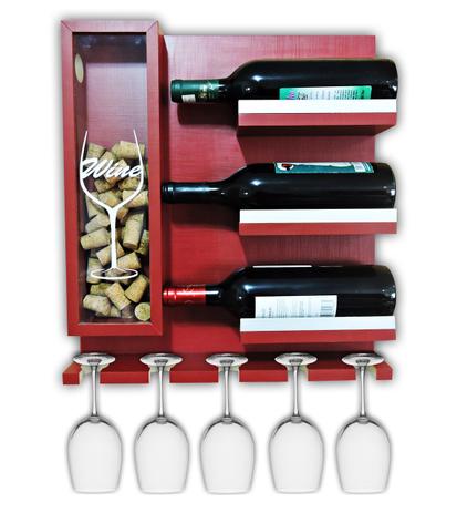 Adega de Madeira MDF Suporte Vinhos Porta taças Porta Rolhas Decoração 41x45cm Vermelho - Soul fins é ruim? Adega de Madeira MDF Suporte Vinhos Porta taças Porta Rolhas Decoração 41x45cm Vermelho - Soul fins é boa?