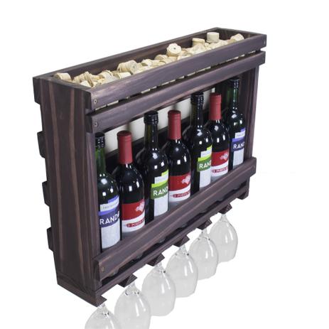 Adega De Madeira Mini Bar Parede Para Vinhos Com Porta Taças - Diversidadesul móveis Menor preço em Adega De Madeira Mini Bar Parede Para Vinhos Com Porta Taças - Diversidadesul móveis