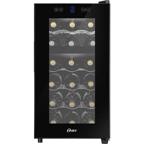 Adega Oster 18 Garrafas Dual Zone Touch Control Preto - Bivolt Menor preço em Adega Oster 18 Garrafas Dual Zone Touch Control Preto - Bivolt
