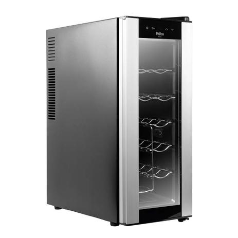 Adega Philco 12 Garrafas Termoelétrica Display Digital Preta e Cinza PAD12S 220 Volts Menor preço em Adega Philco 12 Garrafas Termoelétrica Display Digital Preta e Cinza PAD12S 220 Volts