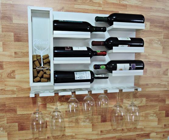 Adega Vinhos Para Sala Aparador De Parede porta taças rolhas Madeira MDF Suporte 63x45cm Branco - Soul fins Menor preço em Adega Vinhos Para Sala Aparador De Parede porta taças rolhas Madeira MDF Suporte 63x45cm Branco - Soul fins