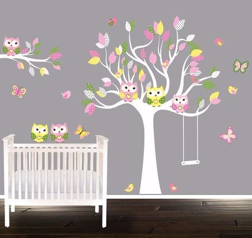 Adesivo Árvores Com Corujas Para Quarto De Bebê - Clickfik Menor preço em Adesivo Árvores Com Corujas Para Quarto De Bebê - Clickfik