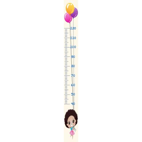 Adesivo Autocolante Régua de Crescimento Infantil Menina Negra 1,5m x 15cm - Tacdecor Menor preço em Adesivo Autocolante Régua de Crescimento Infantil Menina Negra 1,5m x 15cm - Tacdecor