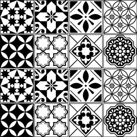 Featured image of post Ladrilho Hidraulico Preto E Branco As formas mais usuais para a aplica o desse revestimento em paredes internas e