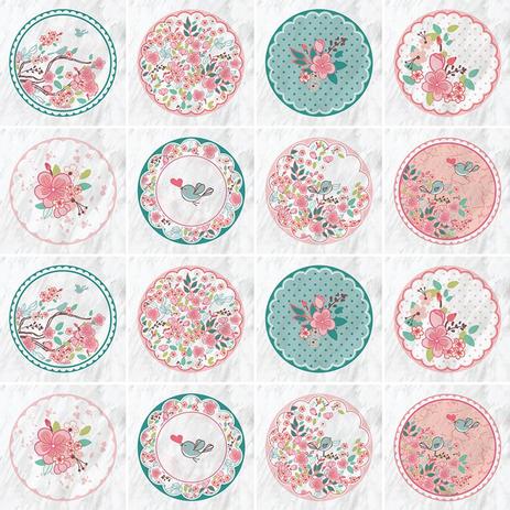 Adesivo de Azulejo - Pássaros - 10cm x 10cm - 16un - 395Azpe - Allodi é boa?