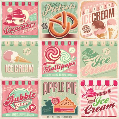 Adesivo de Azulejo Vintage Candy 15x15 kit 36un - Quartinhos Menor preço em Adesivo de Azulejo Vintage Candy 15x15 kit 36un - Quartinhos