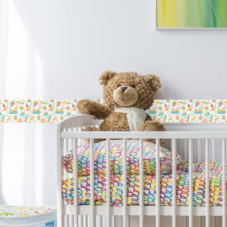 Adesivo de Parede Faixa Decorativa Infantil Brinquedos 6m x 15cm - Quartinhos é boa?