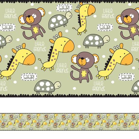 Adesivo de Parede Faixa Decorativa Infantil Safari 10m x 10cm - Quartinhos Menor preço em Adesivo de Parede Faixa Decorativa Infantil Safari 10m x 10cm - Quartinhos