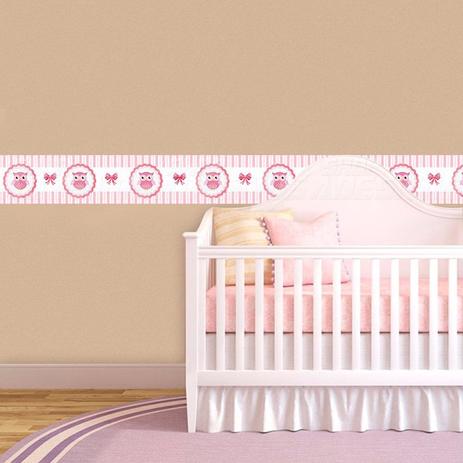 Adesivo de Parede Faixa Decorativa Kit com 6 Para Quarto Infantil Corujinha - Decore fácil Menor preço em Adesivo de Parede Faixa Decorativa Kit com 6 Para Quarto Infantil Corujinha - Decore fácil